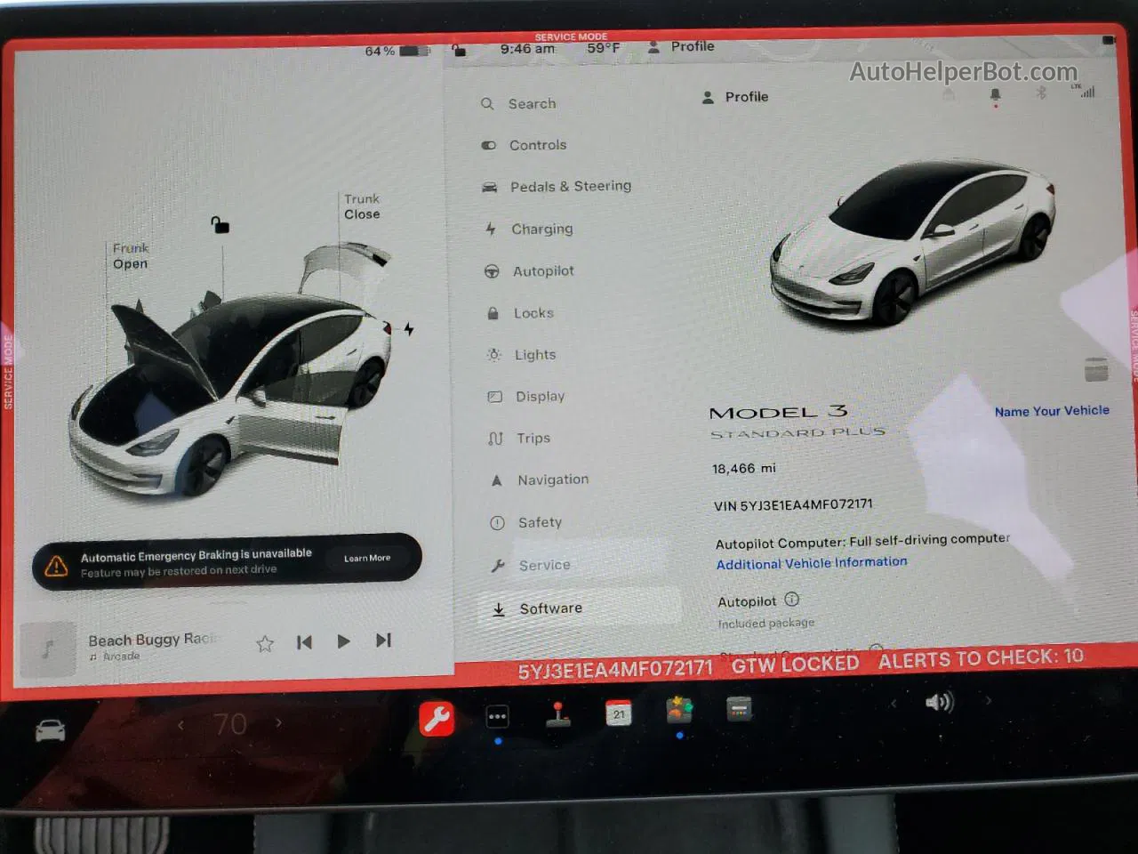 2021 Tesla Model 3  Белый vin: 5YJ3E1EA4MF072171