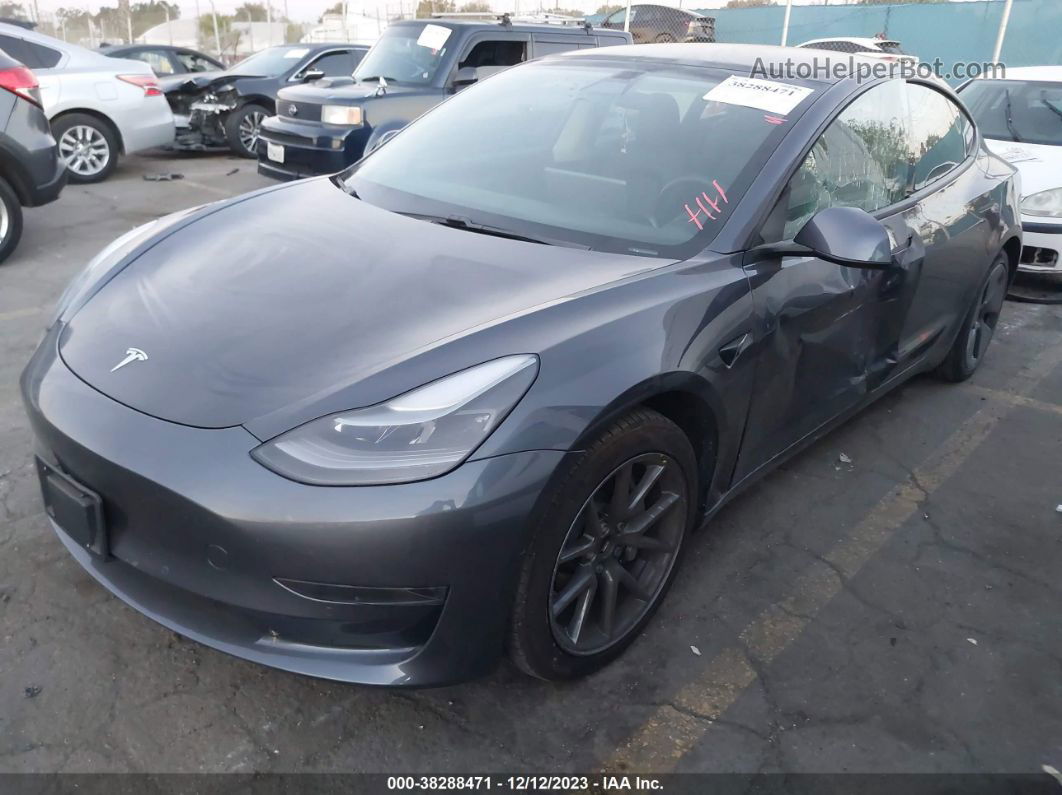 2021 Tesla Model 3 Standard Range Plus Rear-wheel Drive Серый vin: 5YJ3E1EA4MF076169