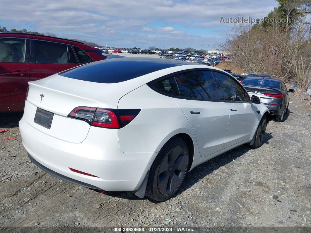 2021 Tesla Model 3 Standard Range Plus Rear-wheel Drive White vin: 5YJ3E1EA4MF091741