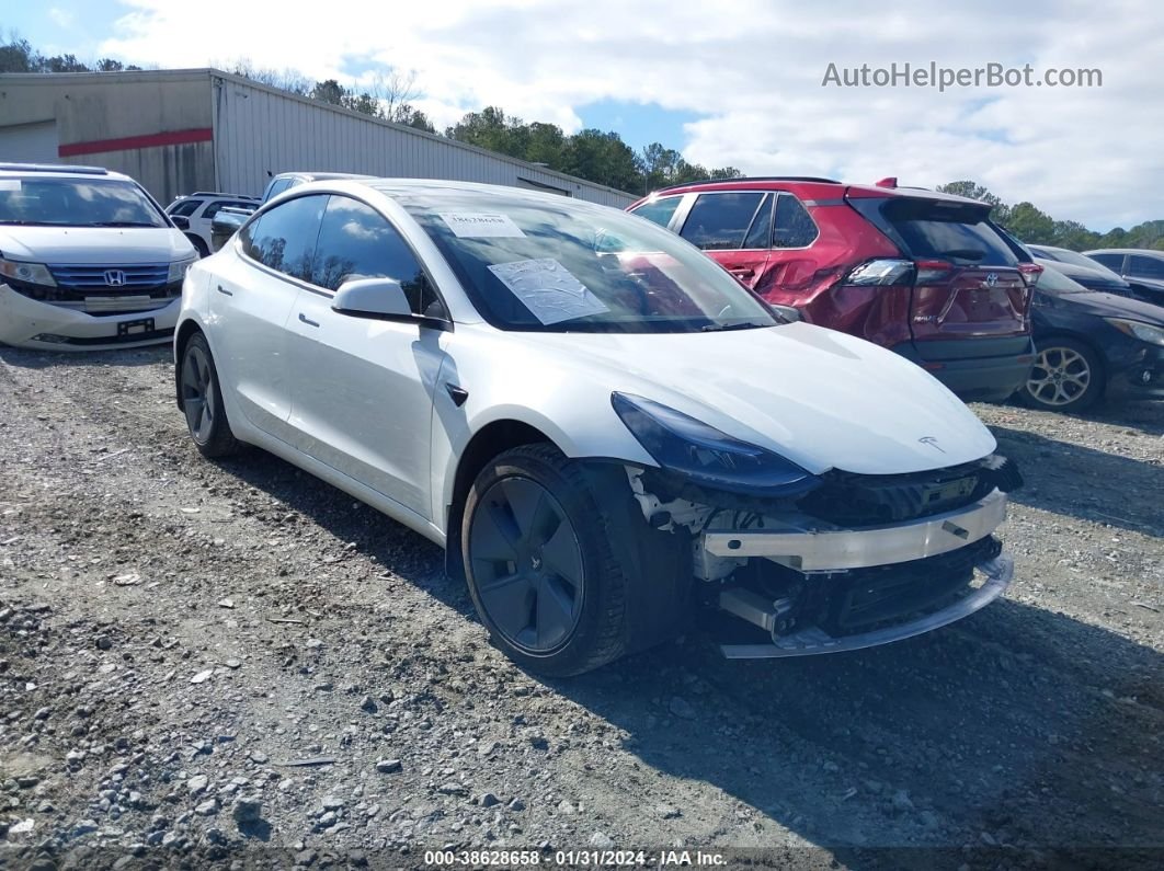 2021 Tesla Model 3 Standard Range Plus Rear-wheel Drive White vin: 5YJ3E1EA4MF091741