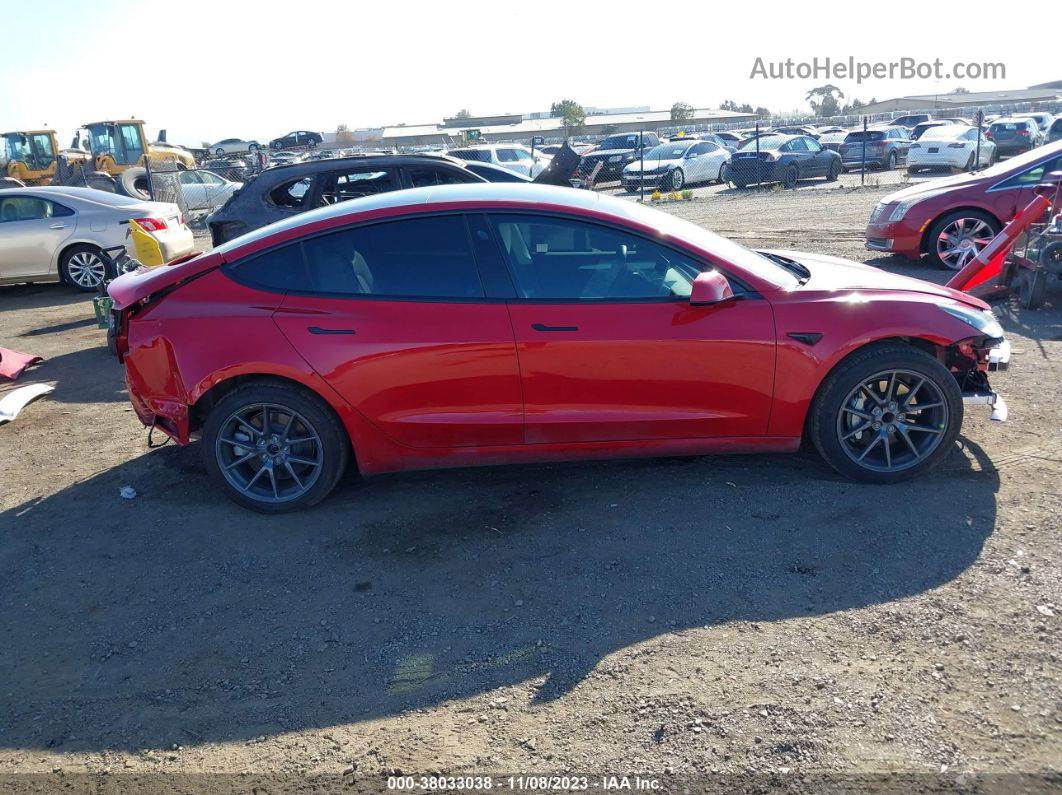 2021 Tesla Model 3 Standard Range Plus Красный vin: 5YJ3E1EA4MF096051