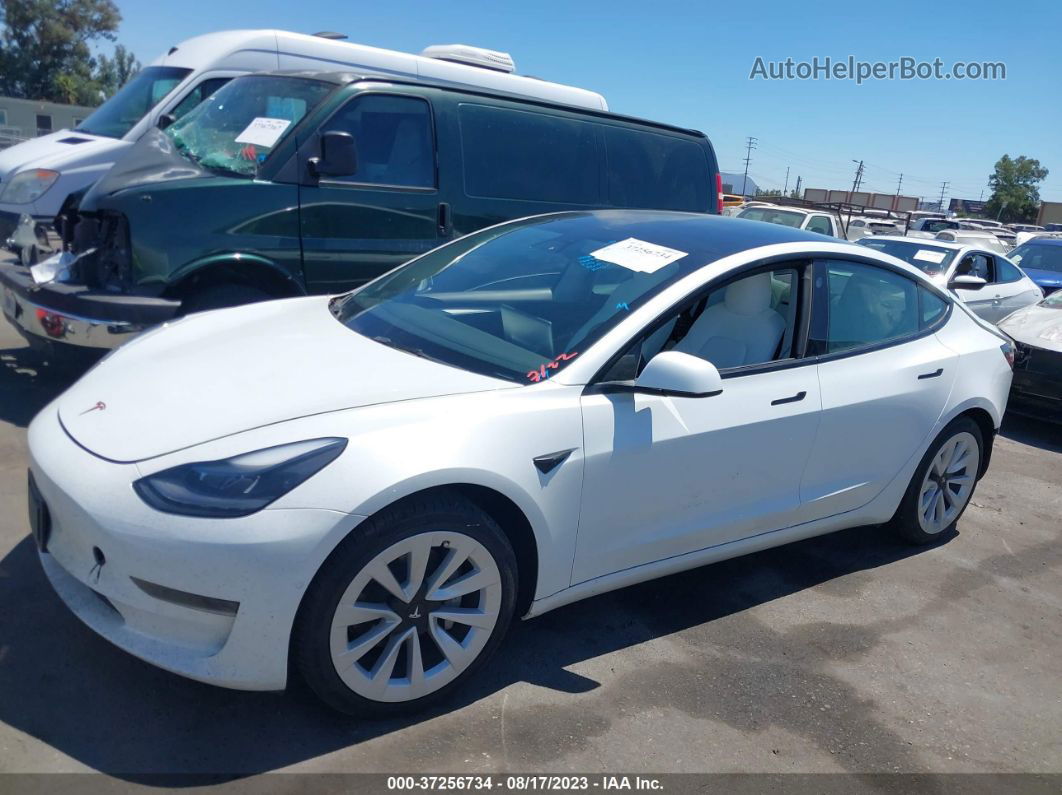 2021 Tesla Model 3 Standard Range Plus Rear-wheel Drive White vin: 5YJ3E1EA4MF097233