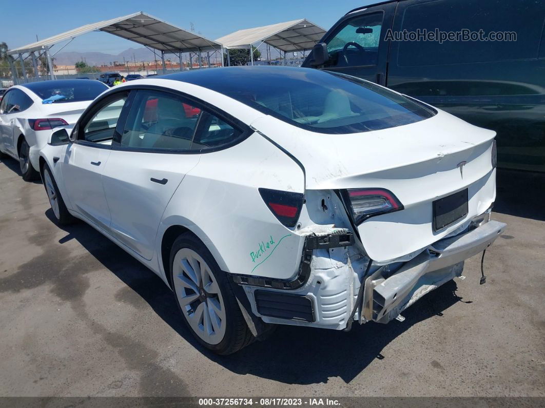 2021 Tesla Model 3 Standard Range Plus Rear-wheel Drive White vin: 5YJ3E1EA4MF097233