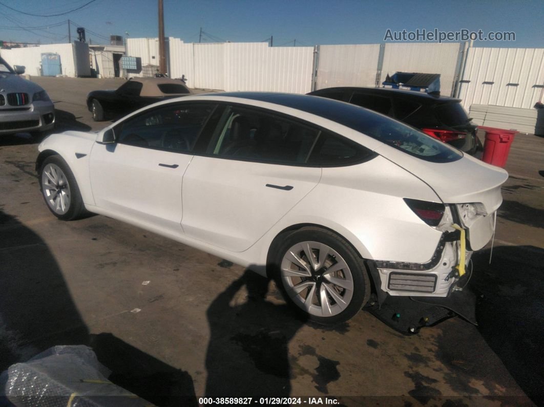 2021 Tesla Model 3 Standard Range Plus Rear-wheel Drive White vin: 5YJ3E1EA4MF838514