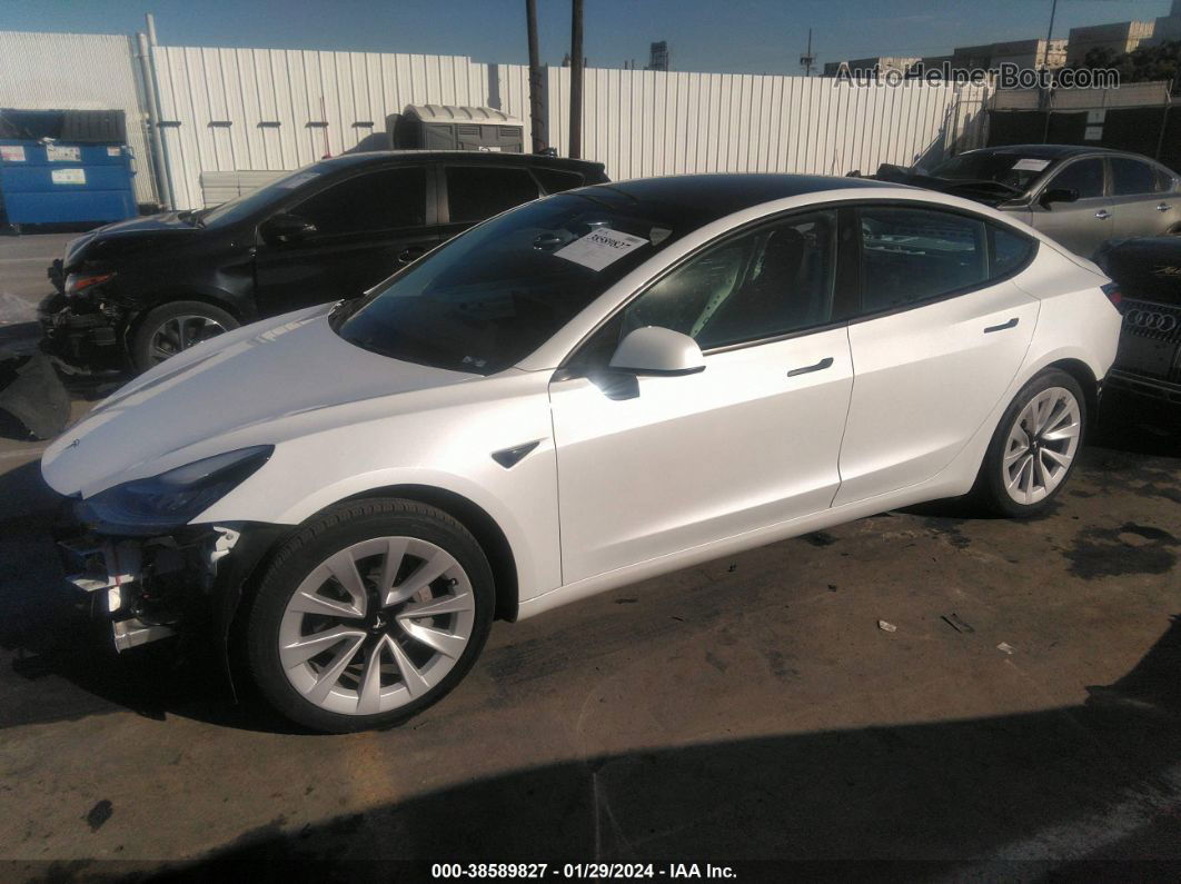 2021 Tesla Model 3 Standard Range Plus Rear-wheel Drive White vin: 5YJ3E1EA4MF838514