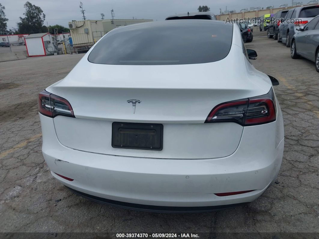 2021 Tesla Model 3 Standard Range Plus Rear-wheel Drive White vin: 5YJ3E1EA4MF849187