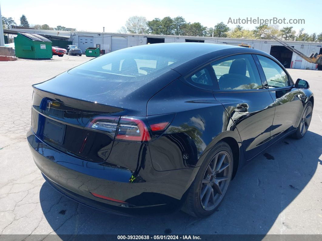 2021 Tesla Model 3 Standard Range Plus Rear-wheel Drive Black vin: 5YJ3E1EA4MF867835