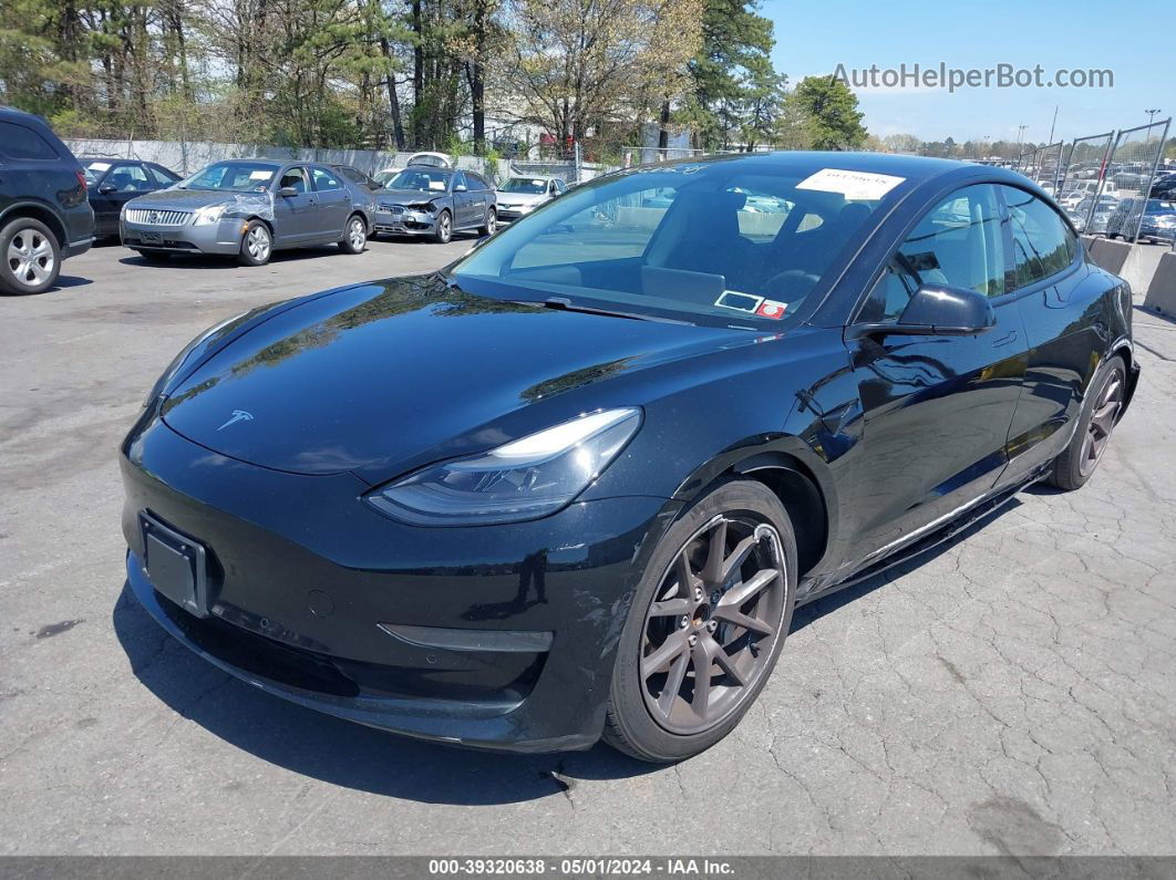 2021 Tesla Model 3 Standard Range Plus Rear-wheel Drive Black vin: 5YJ3E1EA4MF867835