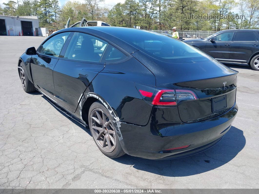 2021 Tesla Model 3 Standard Range Plus Rear-wheel Drive Black vin: 5YJ3E1EA4MF867835