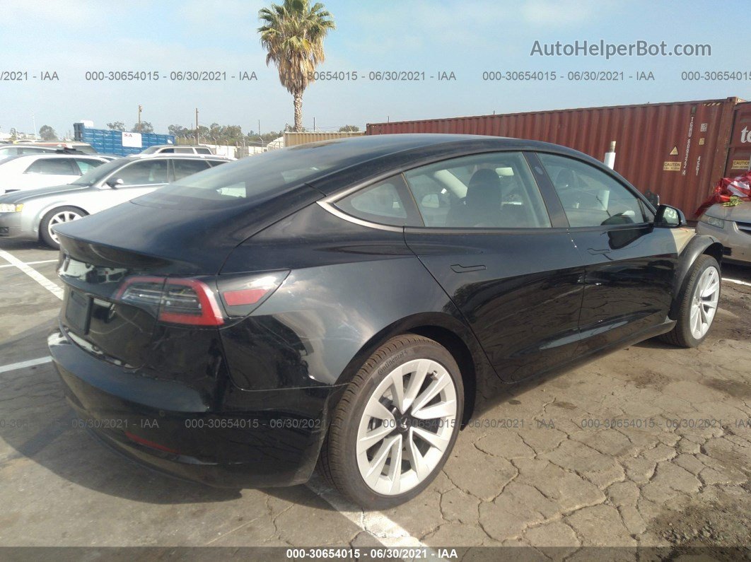 2021 Tesla Model 3 Standard Range Plus Black vin: 5YJ3E1EA4MF908075