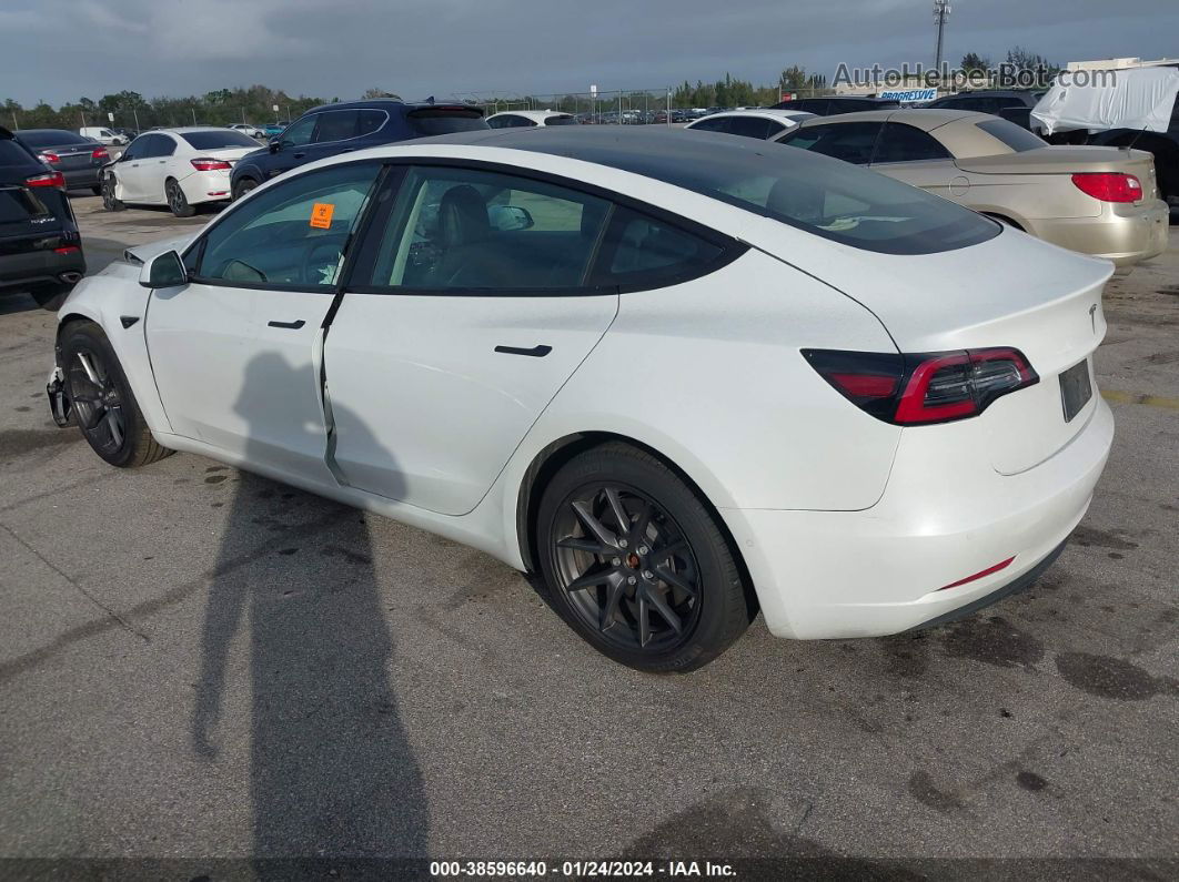 2021 Tesla Model 3 Standard Range Plus Rear-wheel Drive White vin: 5YJ3E1EA4MF914796