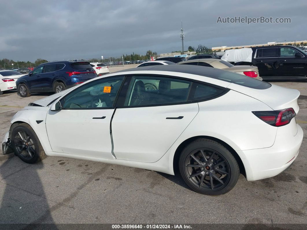 2021 Tesla Model 3 Standard Range Plus Rear-wheel Drive White vin: 5YJ3E1EA4MF914796