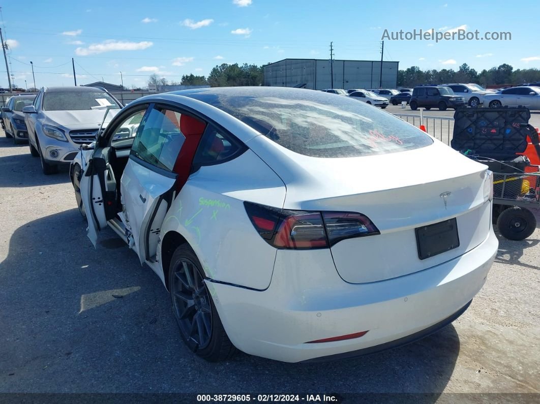 2021 Tesla Model 3 Standard Range Plus Rear-wheel Drive White vin: 5YJ3E1EA4MF921702
