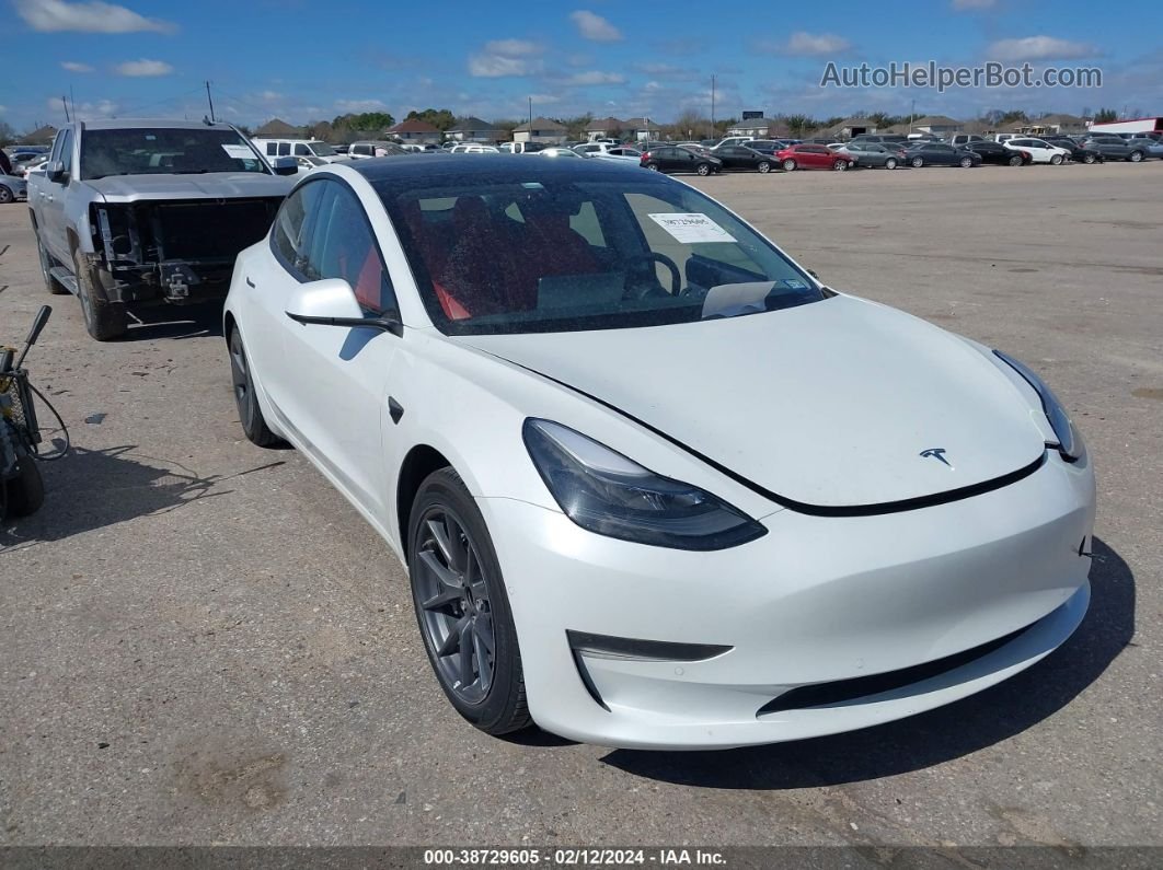 2021 Tesla Model 3 Standard Range Plus Rear-wheel Drive Белый vin: 5YJ3E1EA4MF921702