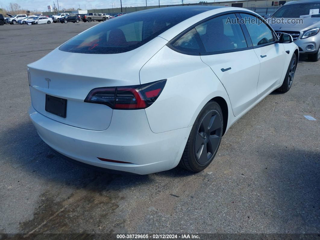 2021 Tesla Model 3 Standard Range Plus Rear-wheel Drive White vin: 5YJ3E1EA4MF921702