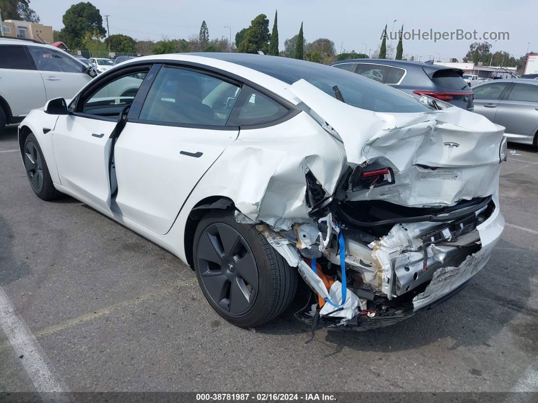 2021 Tesla Model 3 Standard Range Plus Rear-wheel Drive White vin: 5YJ3E1EA4MF977140