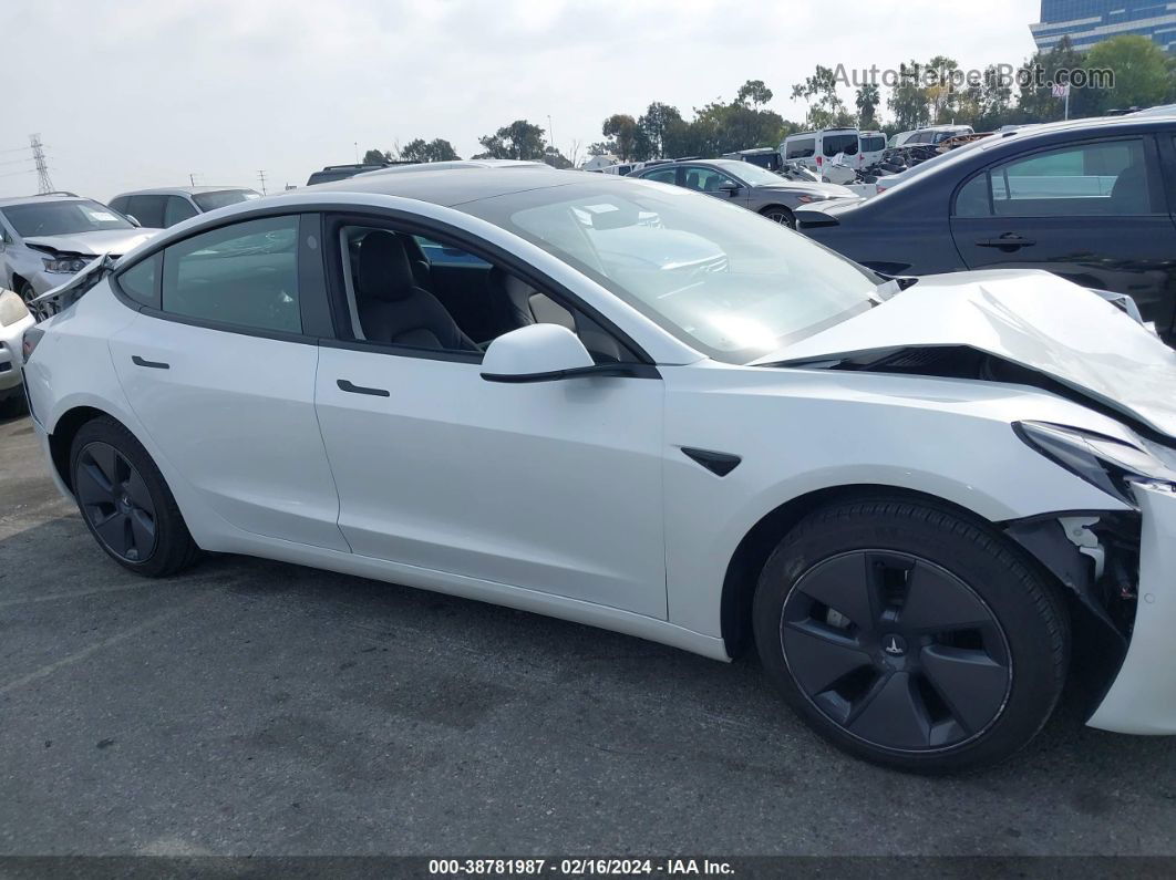 2021 Tesla Model 3 Standard Range Plus Rear-wheel Drive White vin: 5YJ3E1EA4MF977140