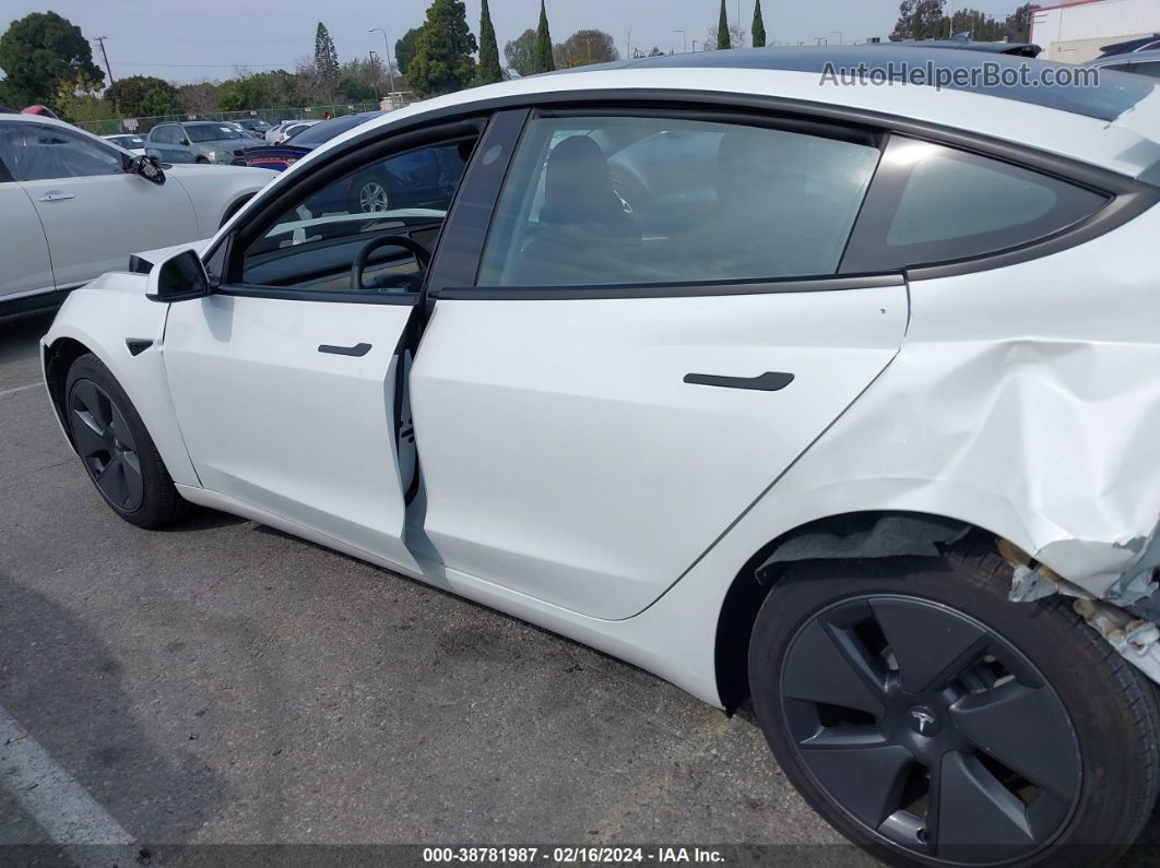 2021 Tesla Model 3 Standard Range Plus Rear-wheel Drive White vin: 5YJ3E1EA4MF977140