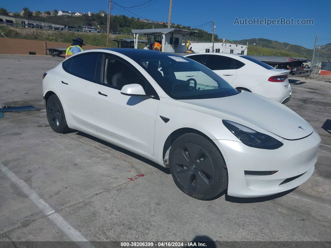 2021 Tesla Model 3 Standard Range Plus Rear-wheel Drive White vin: 5YJ3E1EA4MF982175