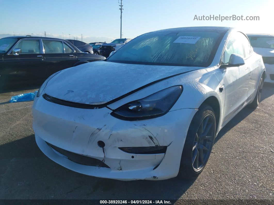 2021 Tesla Model 3 Standard Range Plus Rear-wheel Drive White vin: 5YJ3E1EA4MF992530