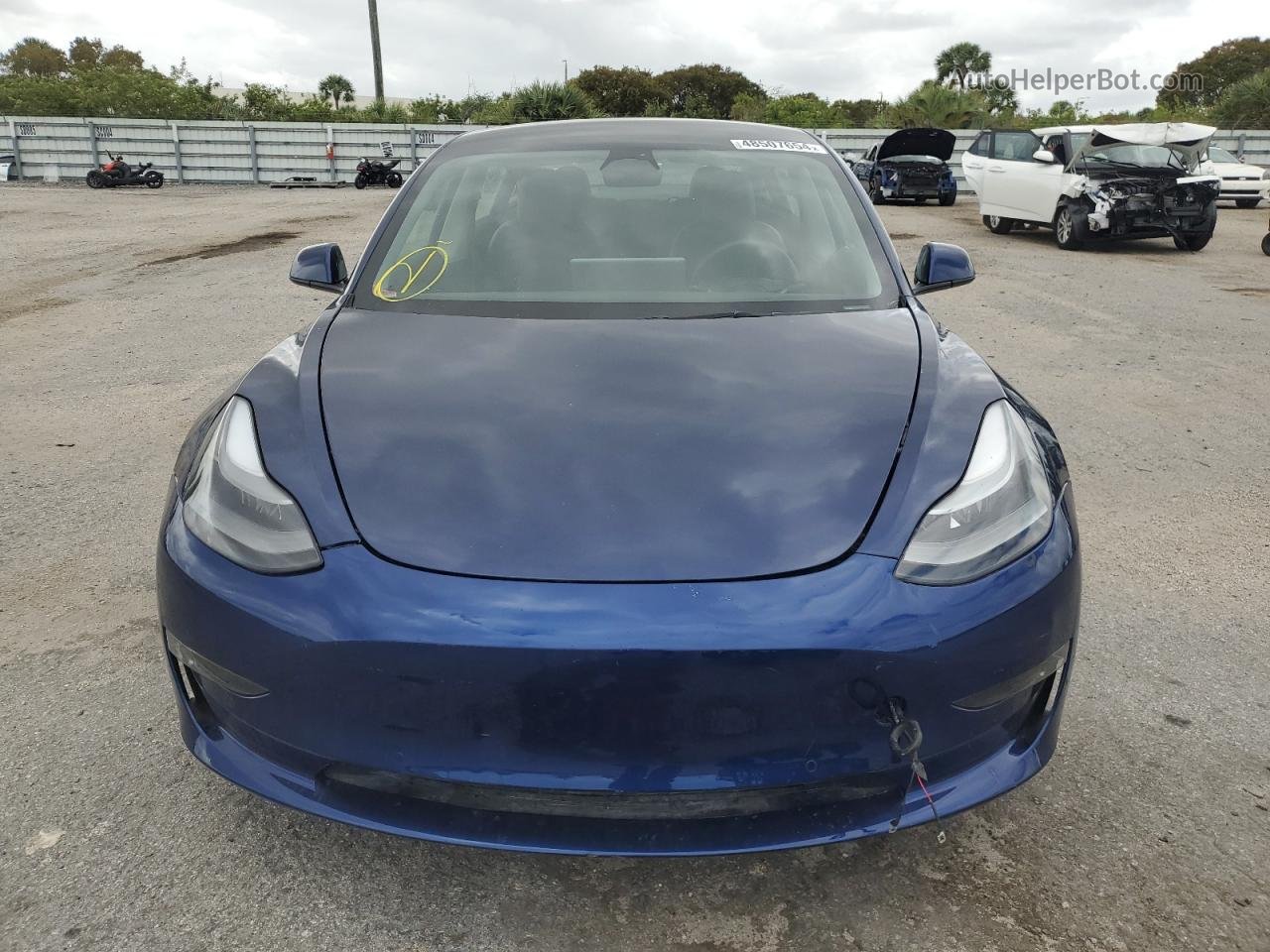 2022 Tesla Model 3 Синий vin: 5YJ3E1EA4NF186415