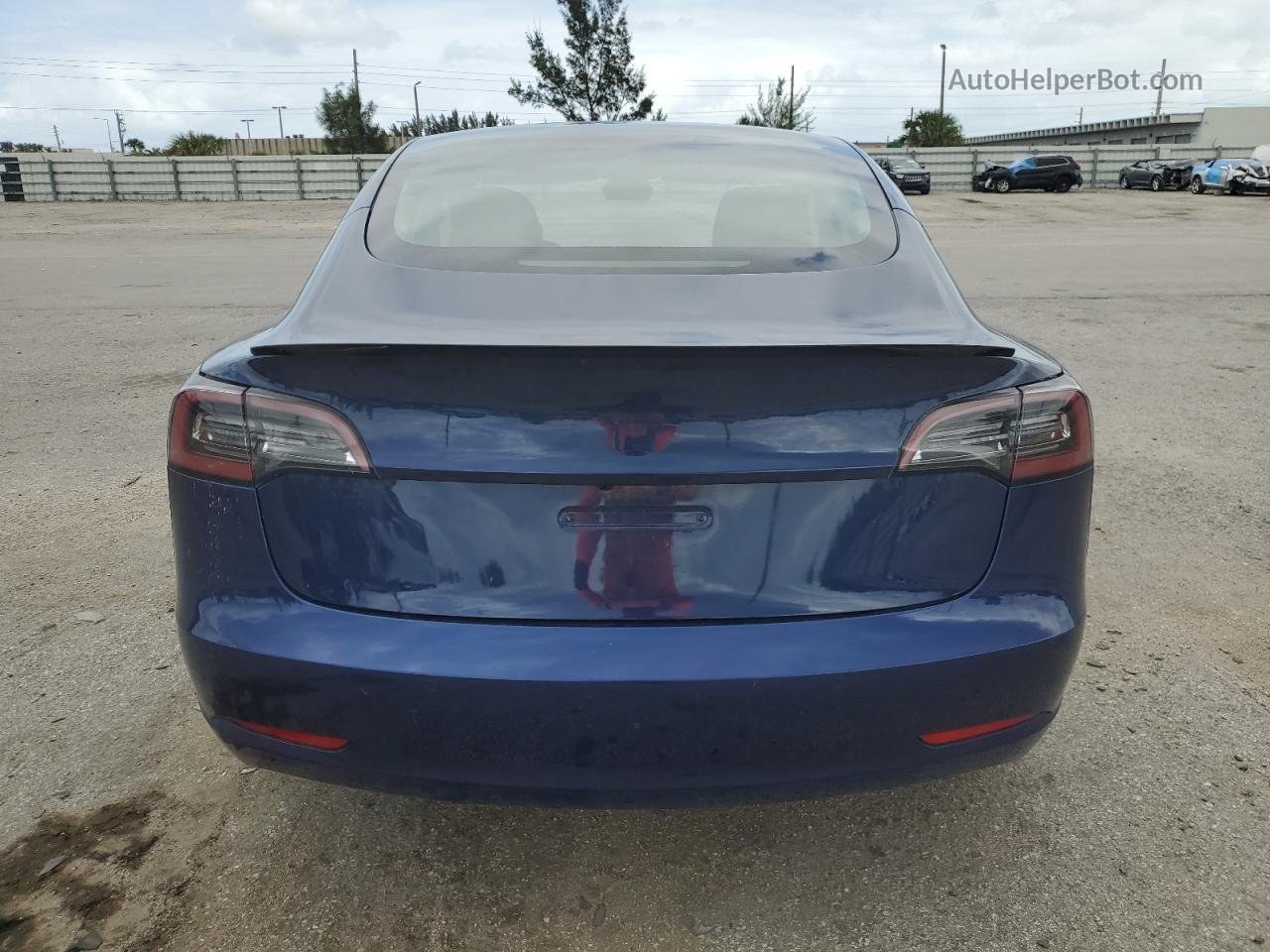 2022 Tesla Model 3 Blue vin: 5YJ3E1EA4NF186415