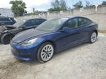 2022 Tesla Model 3  Blue vin: 5YJ3E1EA4NF186415