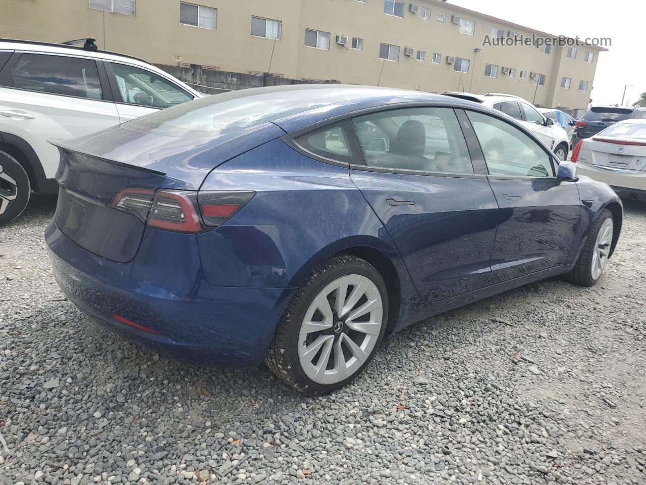 2022 Tesla Model 3  Blue vin: 5YJ3E1EA4NF186415