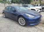 2022 Tesla Model 3  Blue vin: 5YJ3E1EA4NF186415