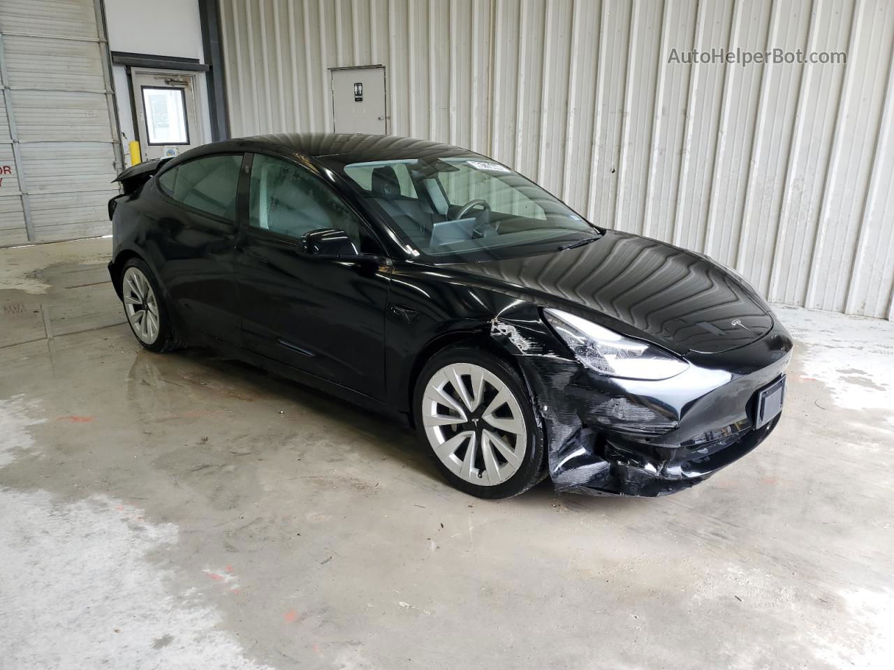 2022 Tesla Model 3  Black vin: 5YJ3E1EA4NF188634