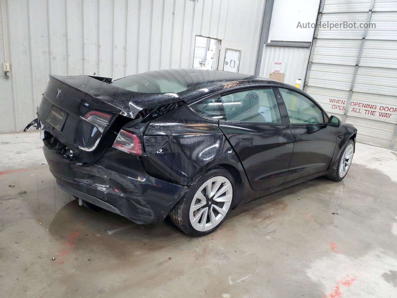 2022 Tesla Model 3  Black vin: 5YJ3E1EA4NF188634