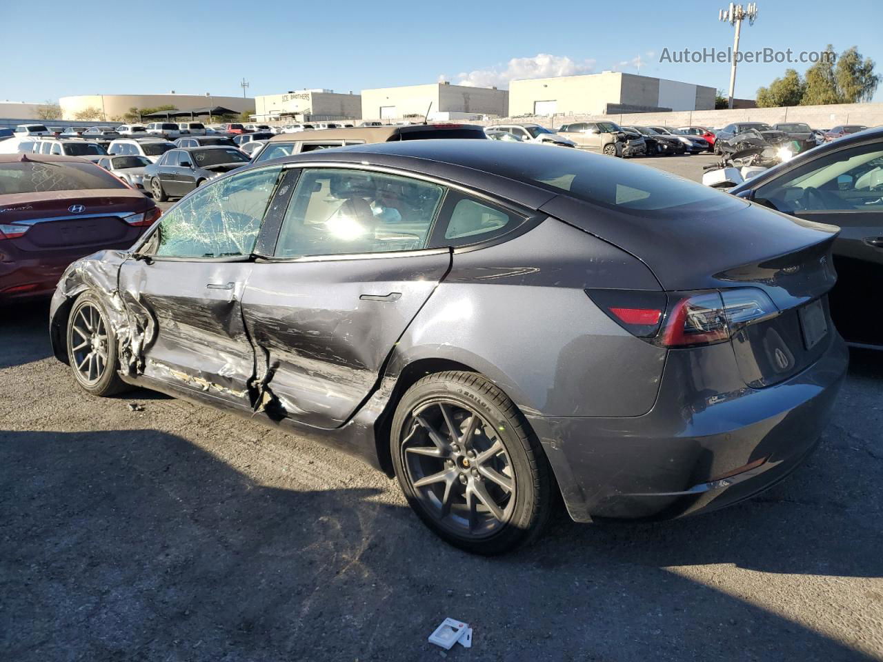 2022 Tesla Model 3  Gray vin: 5YJ3E1EA4NF210793