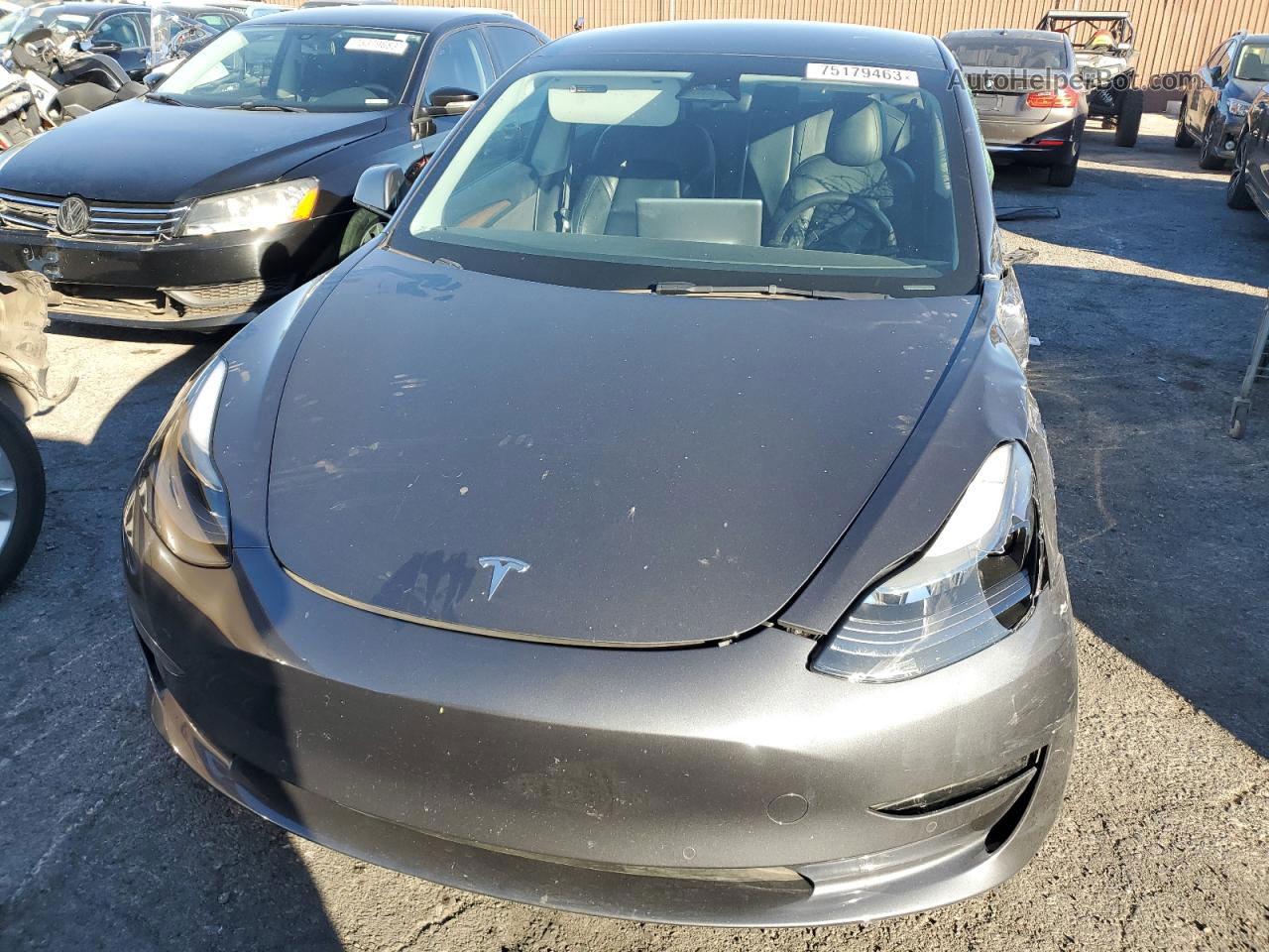 2022 Tesla Model 3  Gray vin: 5YJ3E1EA4NF210793