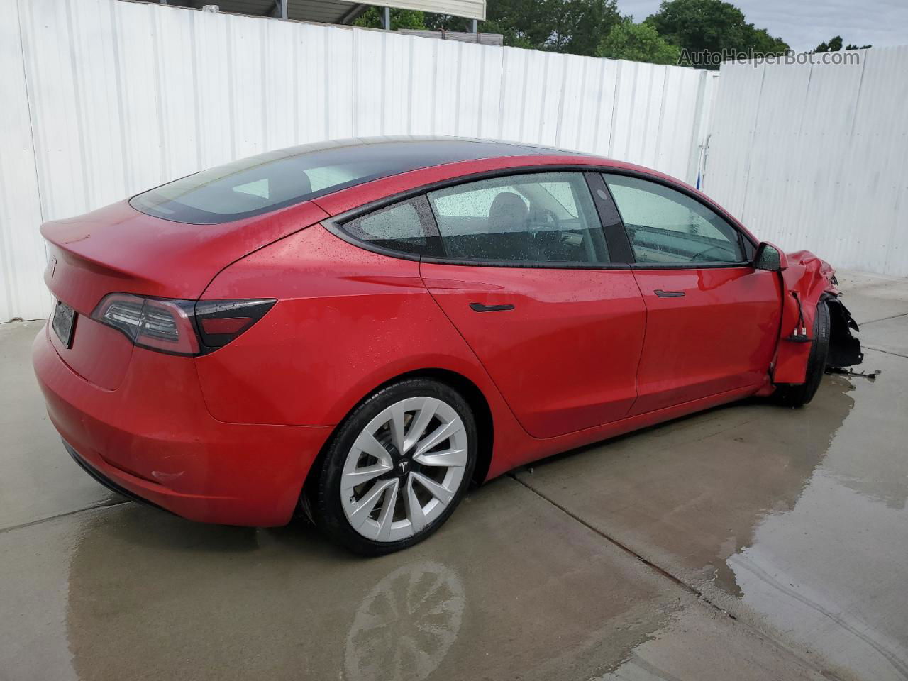 2022 Tesla Model 3  Red vin: 5YJ3E1EA4NF370771