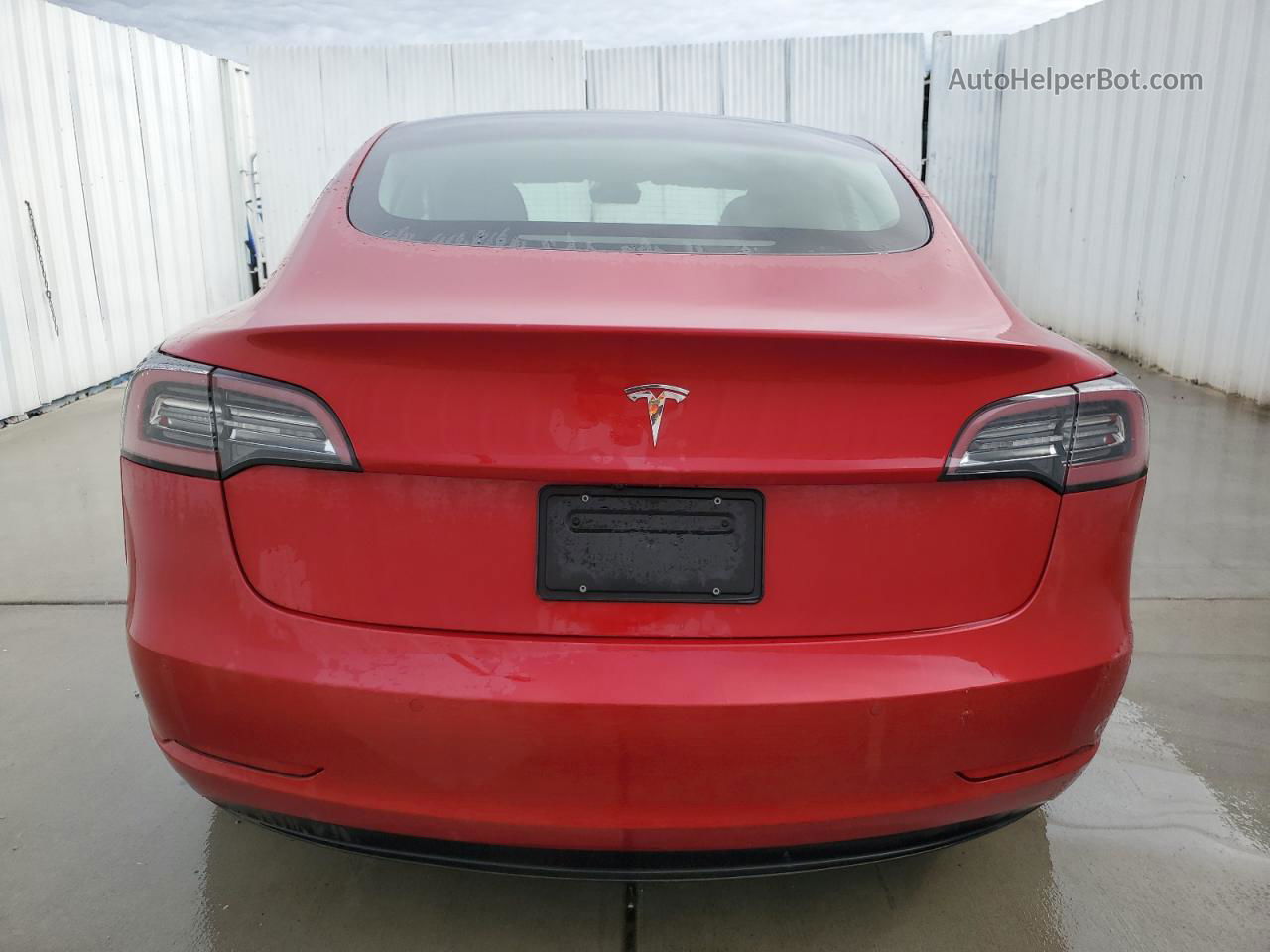 2022 Tesla Model 3  Red vin: 5YJ3E1EA4NF370771