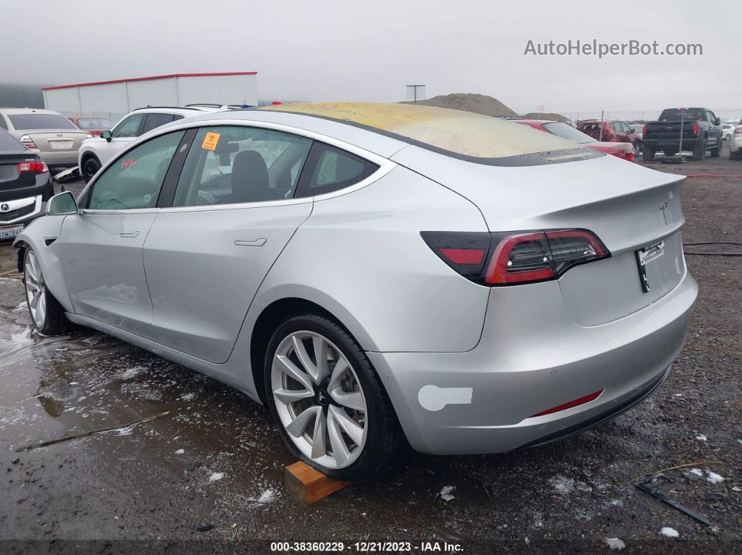 2018 Tesla Model 3 Long Range/mid Range Silver vin: 5YJ3E1EA5JF015344