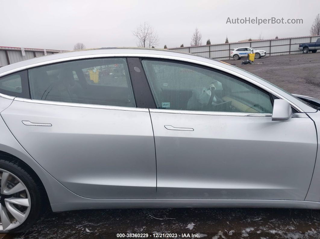 2018 Tesla Model 3 Long Range/mid Range Silver vin: 5YJ3E1EA5JF015344