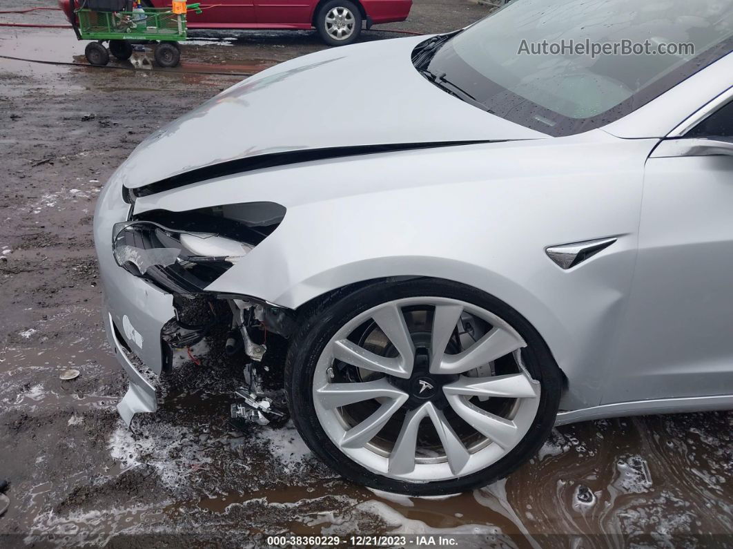 2018 Tesla Model 3 Long Range/mid Range Silver vin: 5YJ3E1EA5JF015344