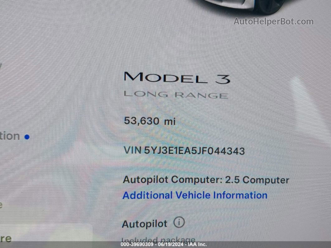 2018 Tesla Model 3 Long Range/mid Range White vin: 5YJ3E1EA5JF044343