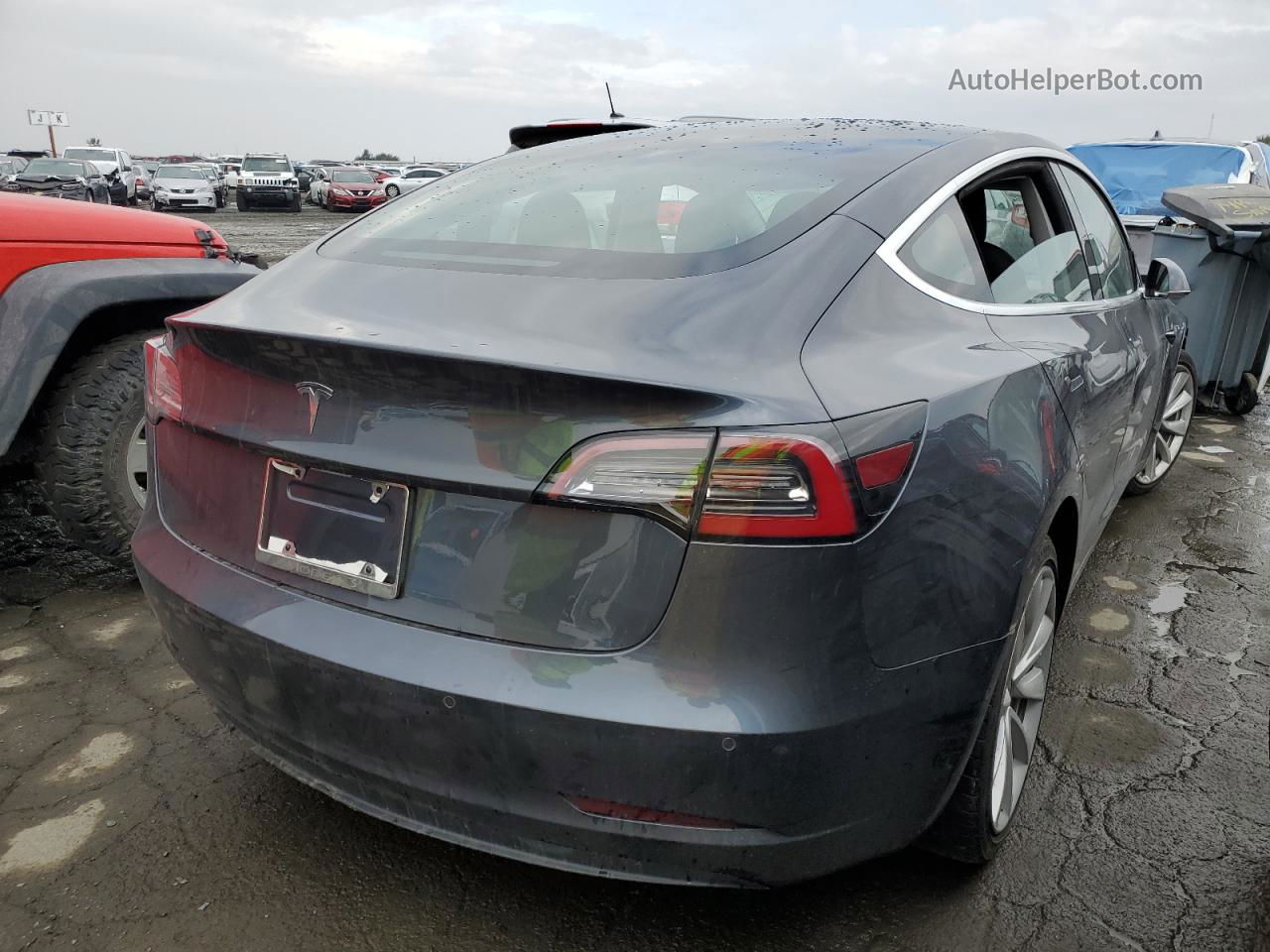 2018 Tesla Model 3  Gray vin: 5YJ3E1EA5JF050529