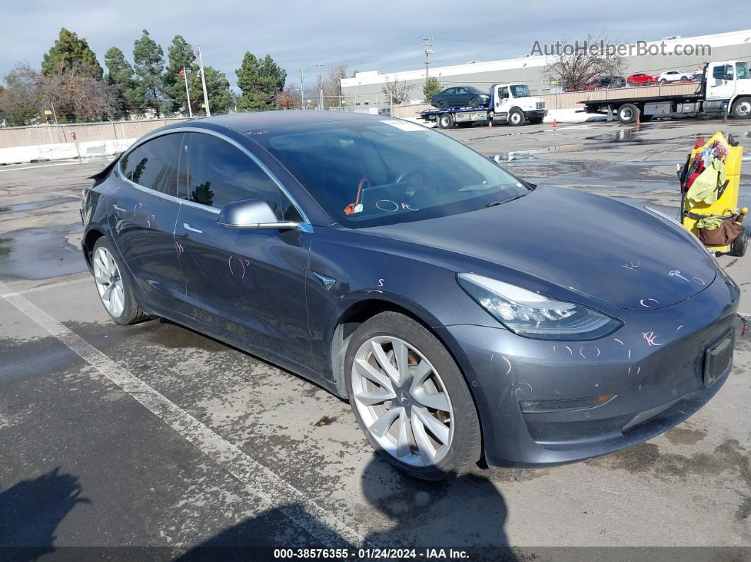 2018 Tesla Model 3 Long Range/mid Range Gray vin: 5YJ3E1EA5JF059585