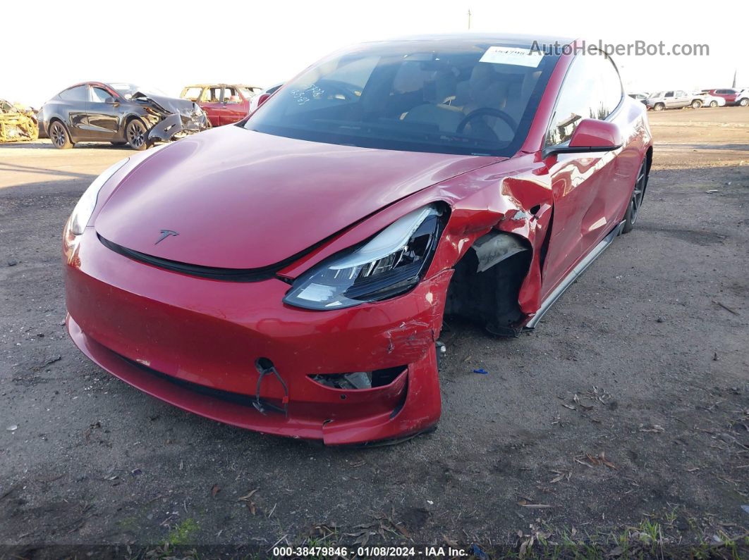 2019 Tesla Model 3 Long Range/mid Range/standard Range/standard Range Plus Red vin: 5YJ3E1EA5KF301891