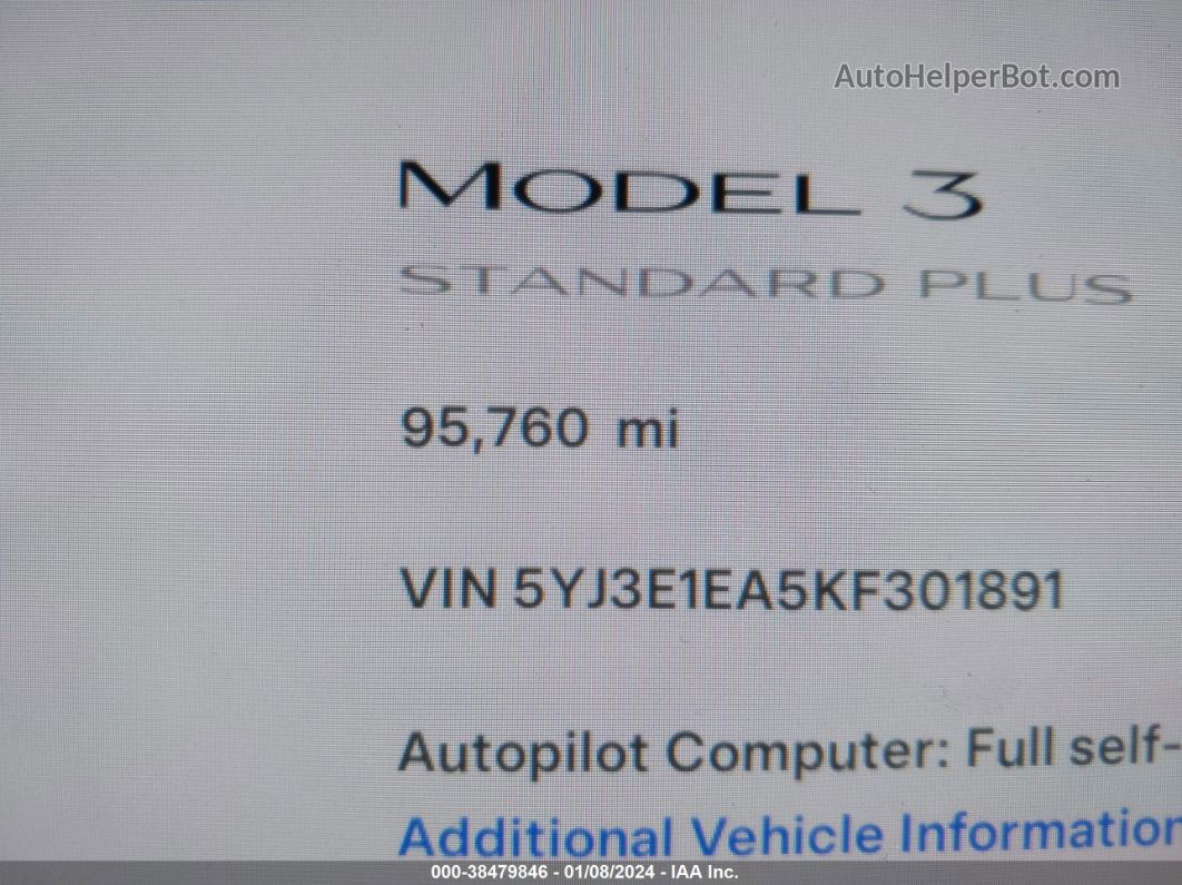 2019 Tesla Model 3 Long Range/mid Range/standard Range/standard Range Plus Красный vin: 5YJ3E1EA5KF301891