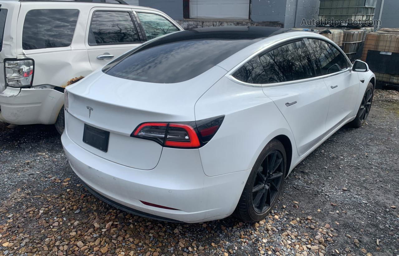 2019 Tesla Model 3  White vin: 5YJ3E1EA5KF309957