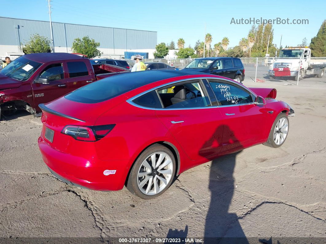 2019 Tesla Model 3 Range Red vin: 5YJ3E1EA5KF314530