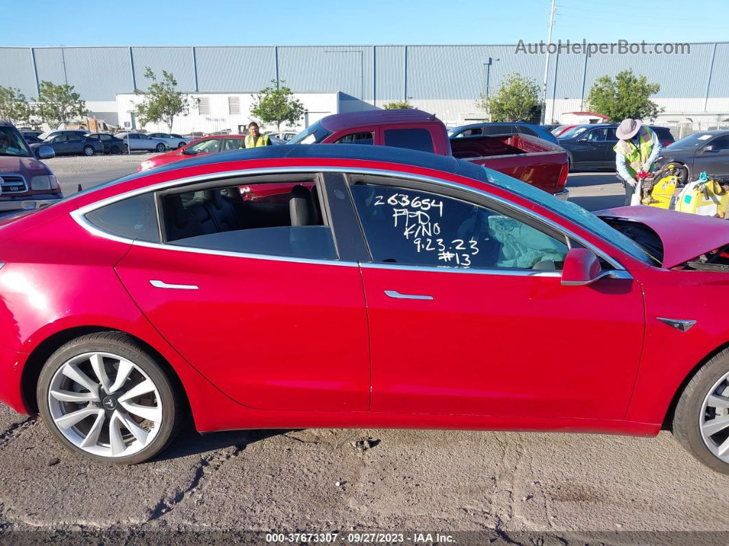 2019 Tesla Model 3 Range Red vin: 5YJ3E1EA5KF314530