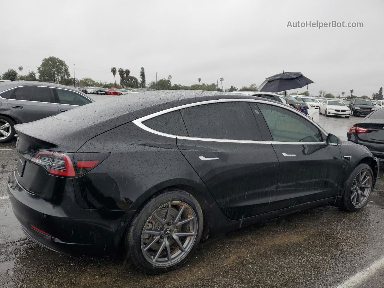 2019 Tesla Model 3  Черный vin: 5YJ3E1EA5KF395495