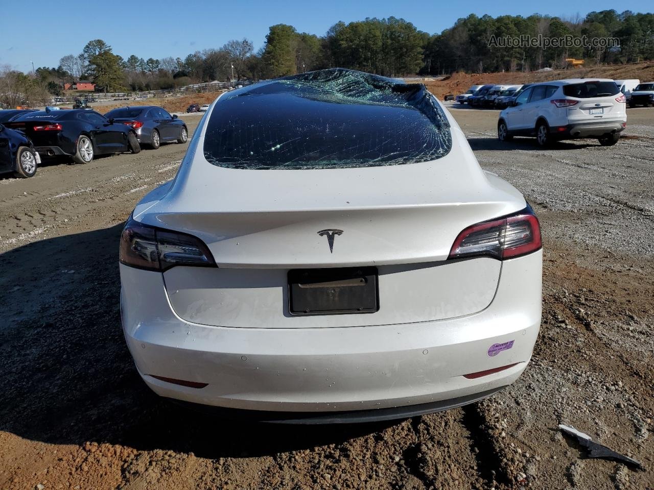 2019 Tesla Model 3  White vin: 5YJ3E1EA5KF417785