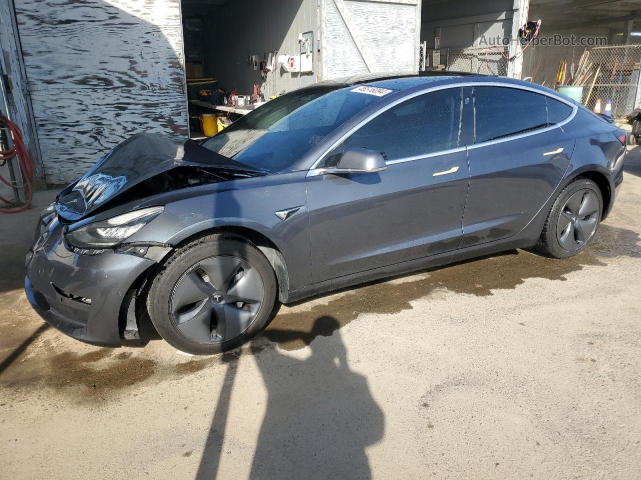 2019 Tesla Model 3  Gray vin: 5YJ3E1EA5KF464251