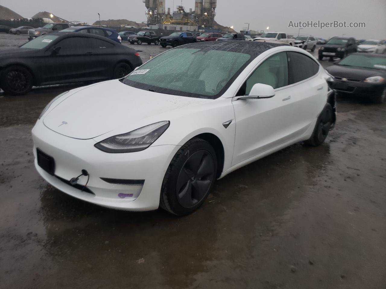 2019 Tesla Model 3  Белый vin: 5YJ3E1EA5KF486623